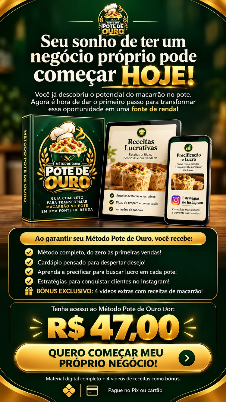 Oferta: Método Pote de Ouro por R$ 47,00