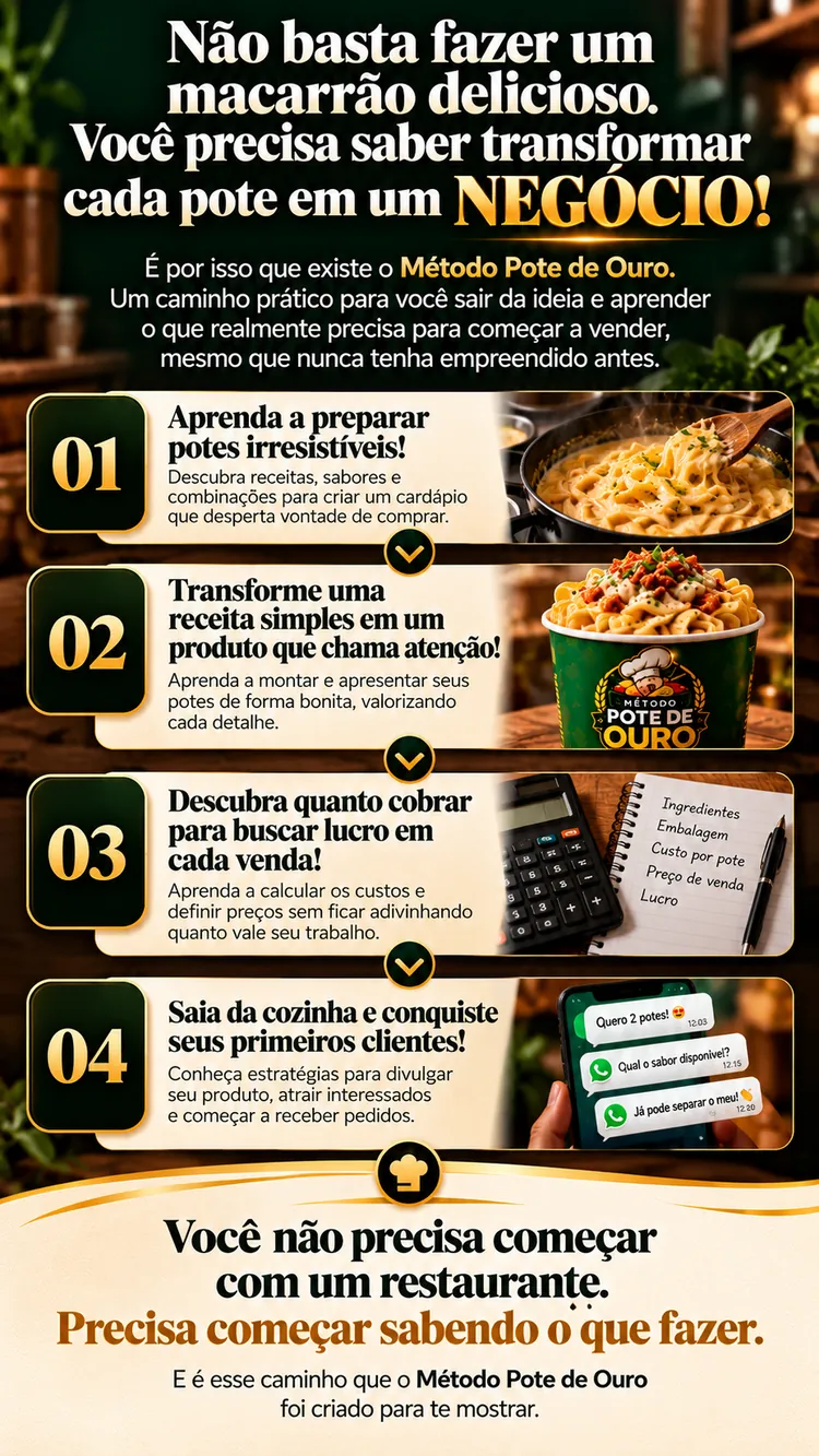 Os 4 passos do Método Pote de Ouro
