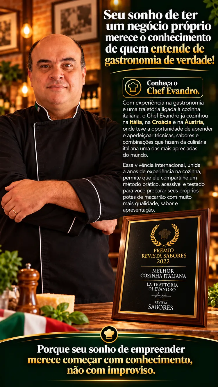 Conheça o Chef Evandro, especialista em gastronomia